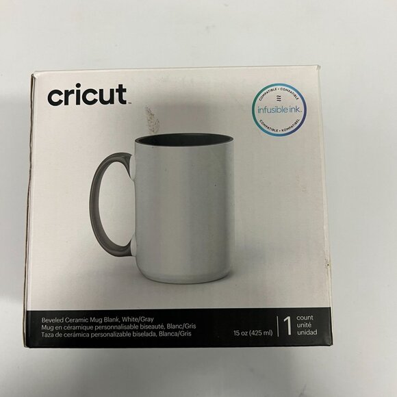 Cricut Ceramic Mug Blank White/Gray 15 oz/425 ml - Picture 3 of 11